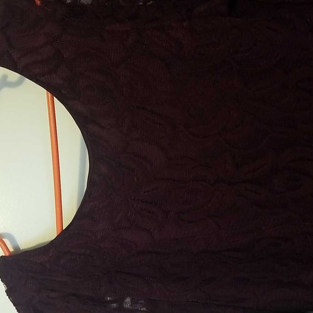 Plum color lace dress tunic xl - Picture 2 of 5
